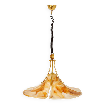 Suspension Tulip Cosack, années 1970, laiton, 60 cm, E27