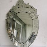 Venetian mirror mid-XXth beveled ice