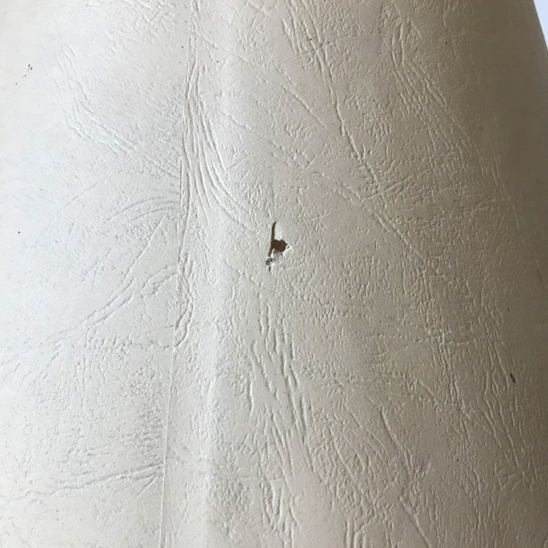 50s black leather lamp