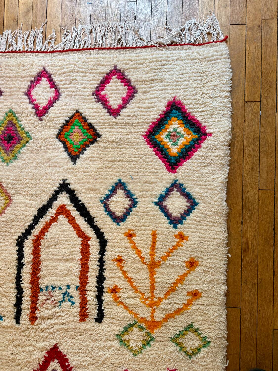 Tapis berbère marocain 100% laine 154 x 252