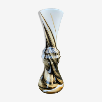 Marbled glass vase
