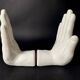 Vintage white ceramic hand bookends
