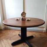 Gudme round Scandinavian extendable dining table vintage 1960
