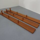 No. 140 Teak Wall Racks by Aksel Kjersgaard for Odder Møbler, 1960s, Set of 3