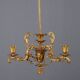 Antique gilded bronze chandelier with 3 lights, Italy, 20th century.