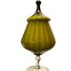 Empoli opaline glass candy box 1960