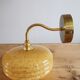 Vintage lampshade wall lamp in yellow Clichy glass