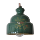Green ceramic hanging lamp