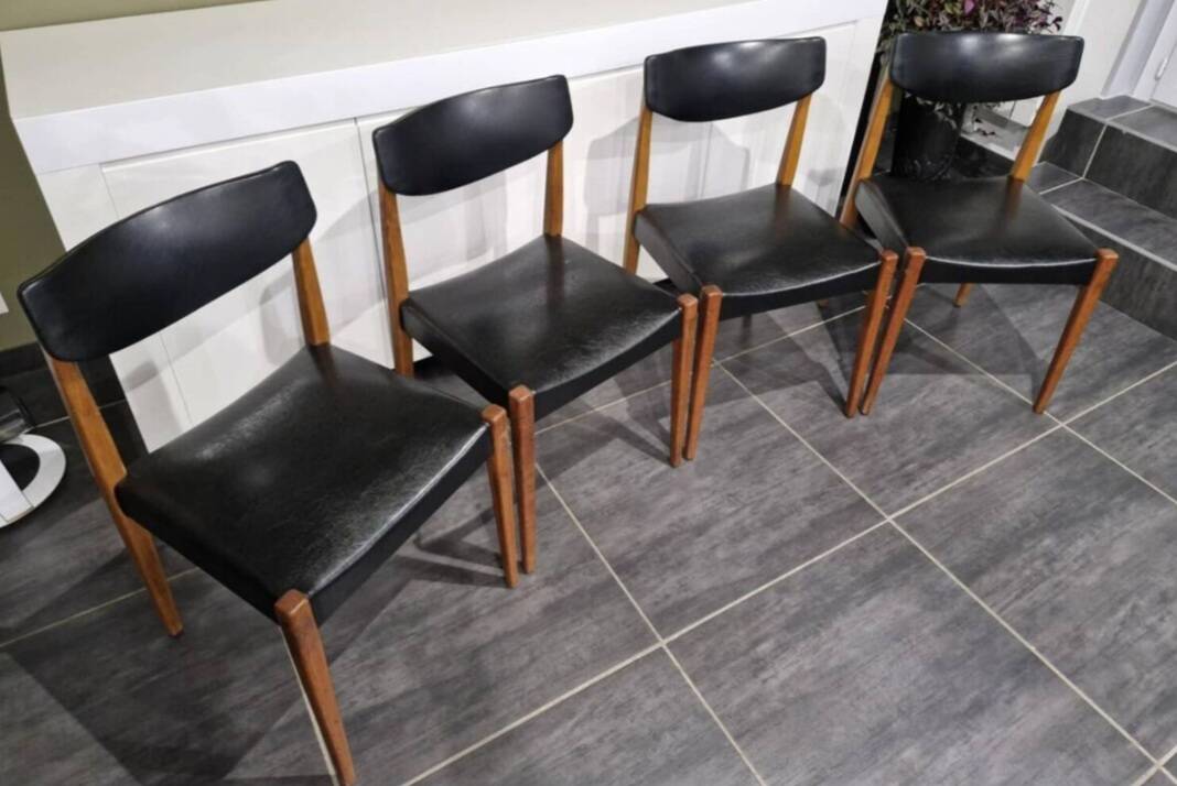 Set of 4 Scandinavian chairs, 1970s