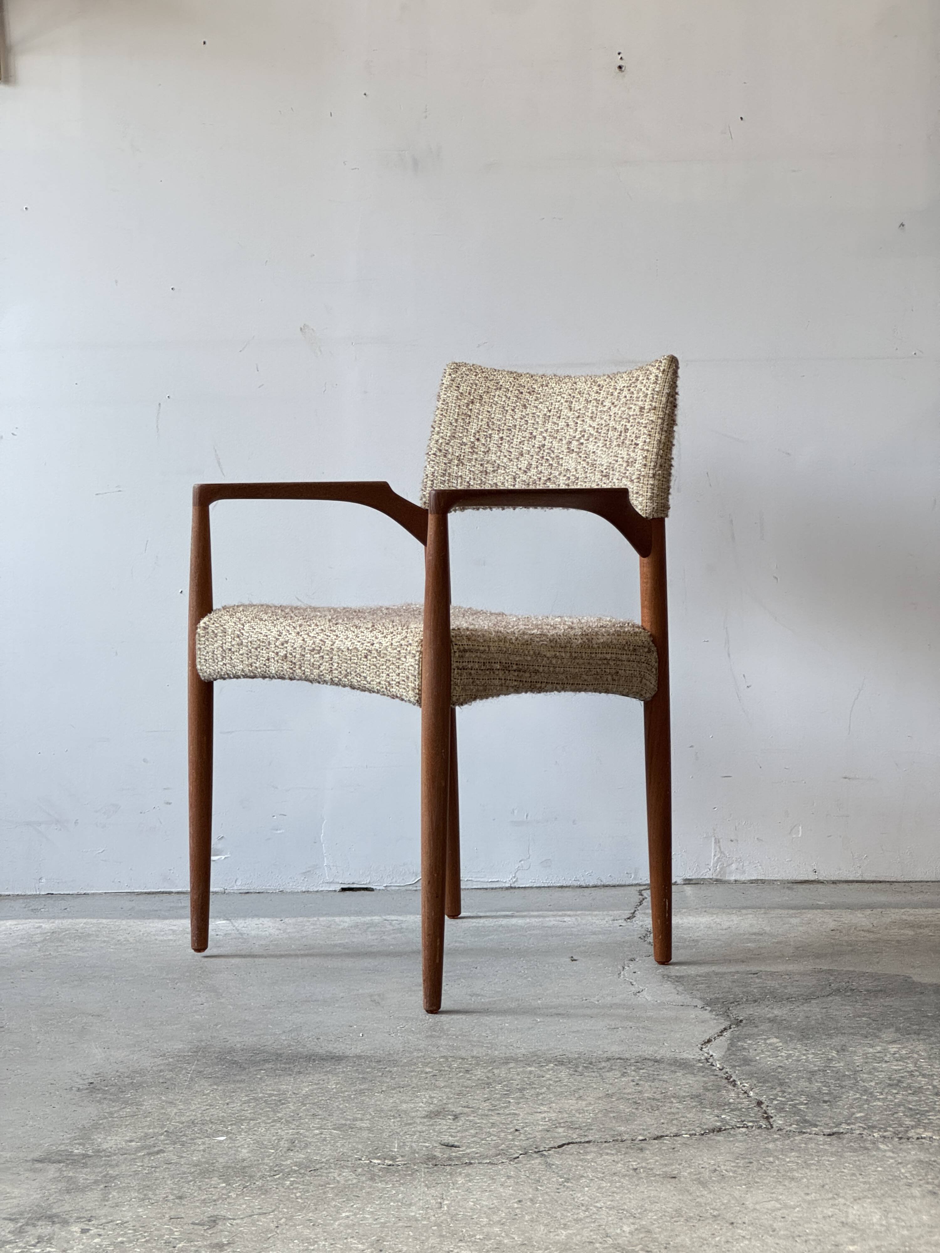 Teak and wool chair, Denmark, 1960s/1970s, vintage, mid-20th century