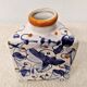Vintage Glazed Ceramic Pottery Soliflore Vase H: 15 cm