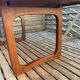 Table extensible en teck, pied traîneau
