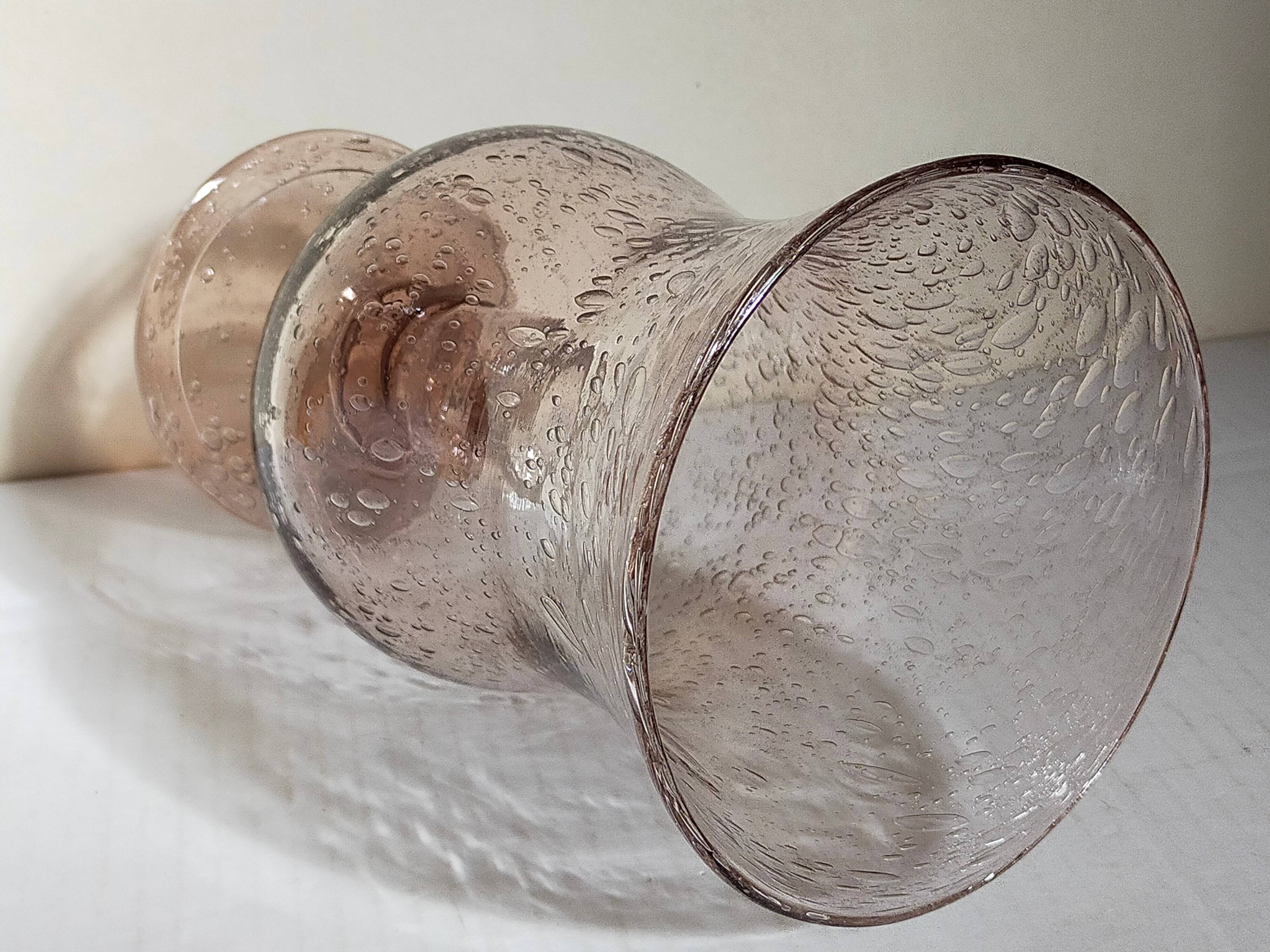 Vintage Biot blown glass tealight holder