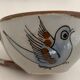 6 ceramic cups Ken Edwards, Tonala, Mexico, with sub cups and sugar
