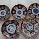 5 assiettes Imari Fuki Choshun Arita Japon XIXème