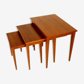 Teak trundle table, Sweden, 1960