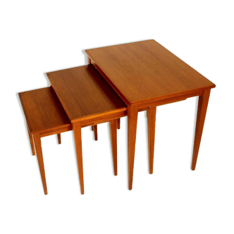 Teak trundle table, Sweden, 1960