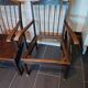 Pair of antique "Fan" armchairs in wood – late 19th / early 20th century