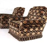 Set of 2 fabric armchairs