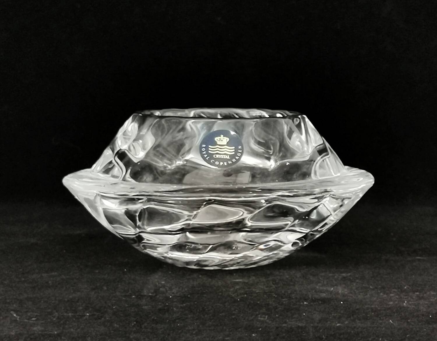 Bougeoir en cristal vintage Royal Copenhagen Danemark