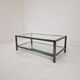 Vintage Glass & Metal Coffee Table