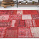 Tapis patchwork vintage en laine faite à la main 245x168cm