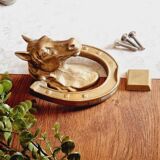 Solid brass horse door knocker
