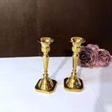Pair of small brass candlesticks
