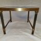 Small table or side table with brass structure and glass top from the 1970s.