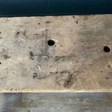 Old workbench with inclined legs