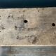 Old workbench with inclined legs