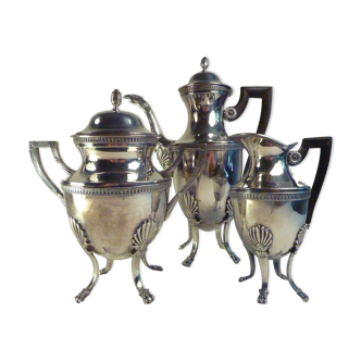 Silver metal empire tea or coffee set