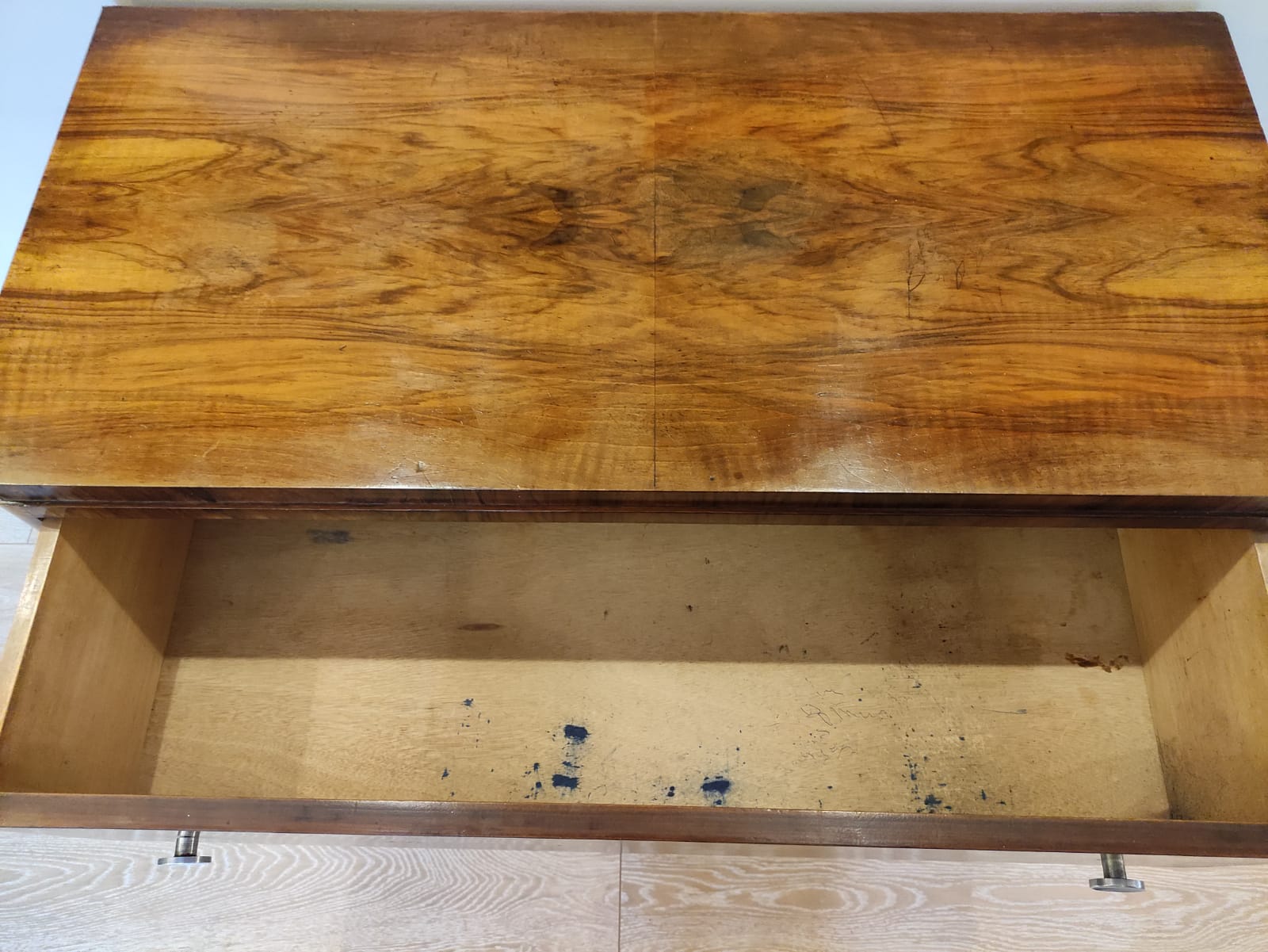 Art deco chest of drawers varnished 1920