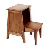 Retractable step stool in solid wood art deco