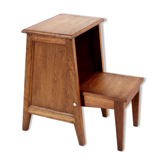 Tabouret marchepied escamotable en bois massif art deco