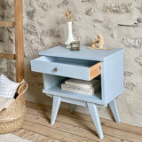 Compass leg bedside table