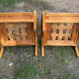 pair of oak armchairs - Sweden 1960s