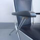 3 armchairs in black leatherette 50s