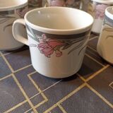 Set of 6 large flower cups