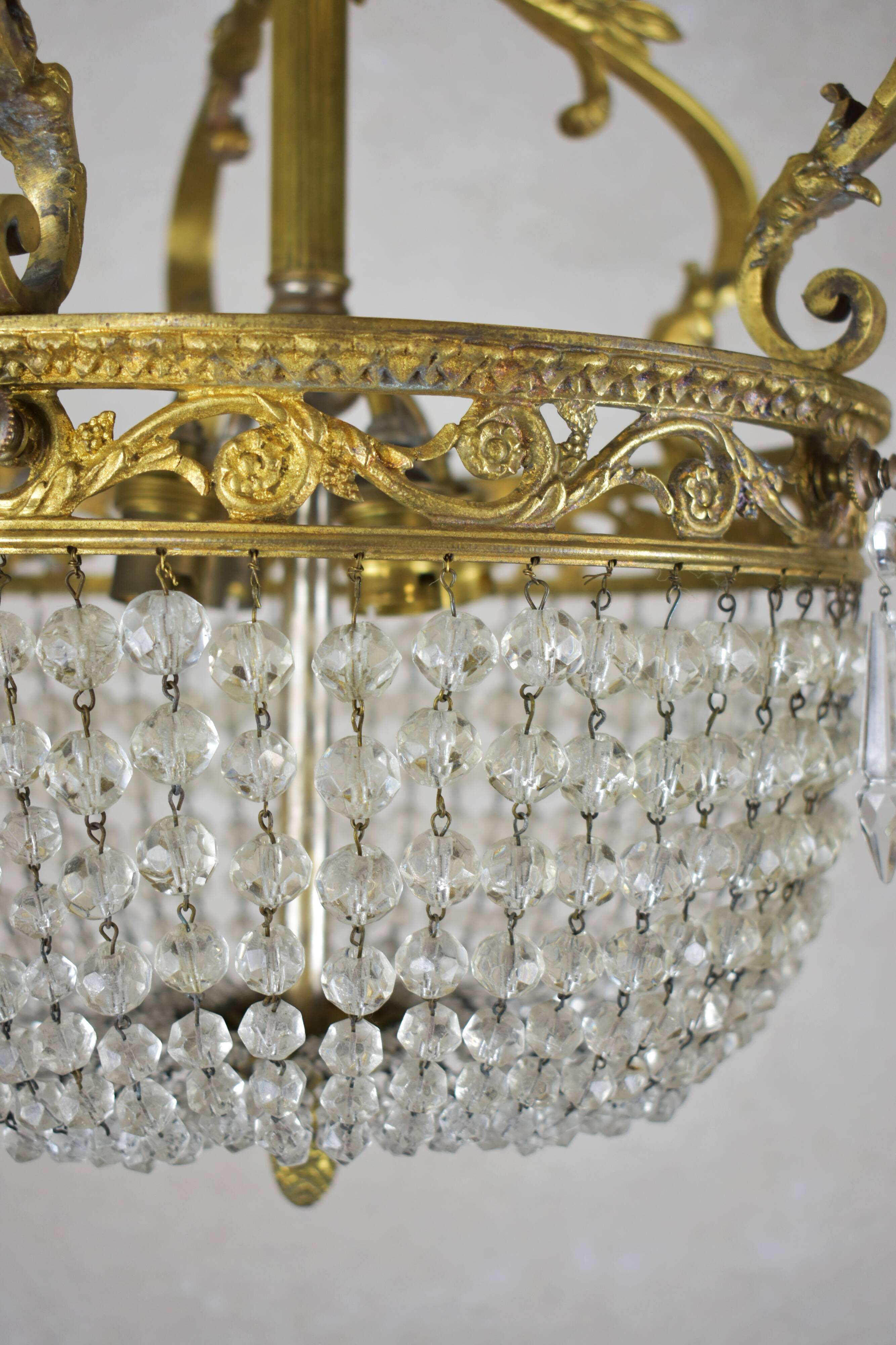 Napoleon-style tassel chandelier