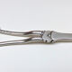 Silver-plated metal grape scissors with stamps