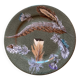 Porcelain plate with feather decoration