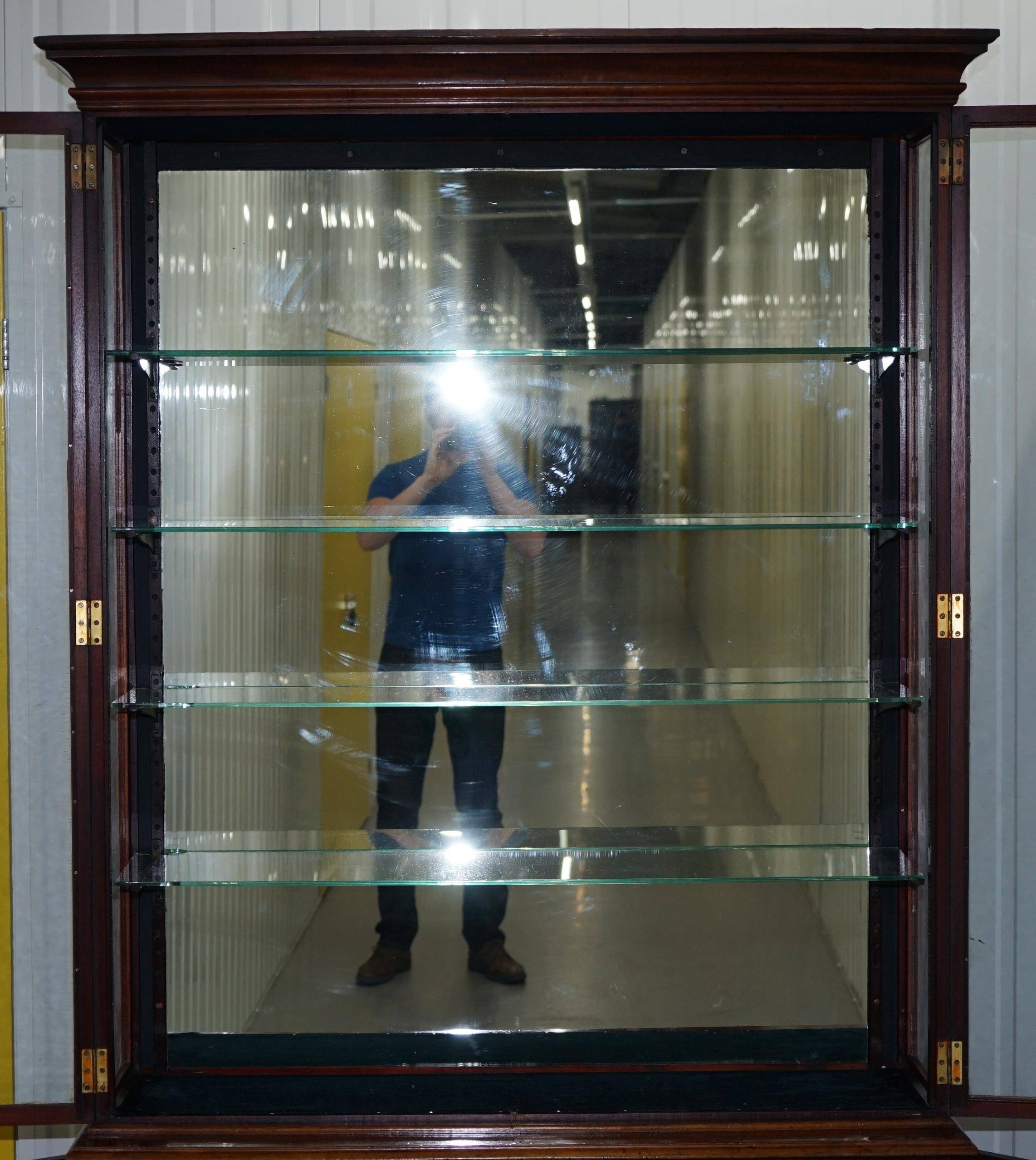 Rare glass-fronted Victorian apothecary cabinet.