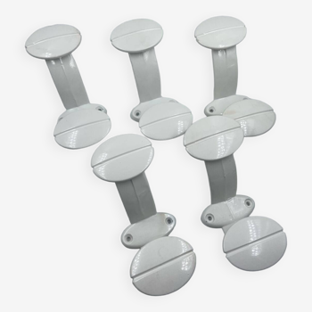 Double white metal coat rack