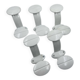 Double white metal coat rack
