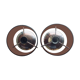 Pair of round sconces in plexigas and chrome metal  1970