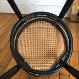 Bistro chair in wood and canework