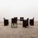 Table à manger et 6 chaises de Tito Agnoli pour Matteo Grassi