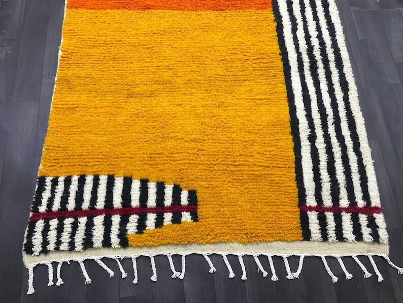 Beni mrirt rug in natural wool size 150 x 250 cm