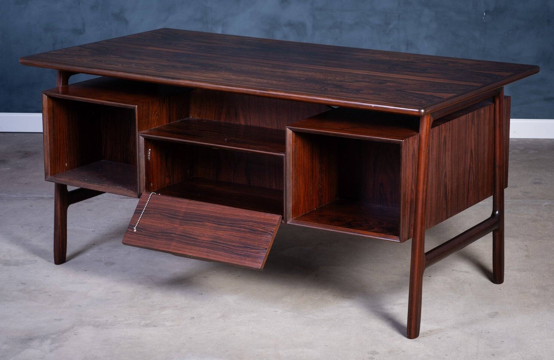 Rosewood desk by Gunni Omann for Omann Jun Møbelfabrik, 1960s